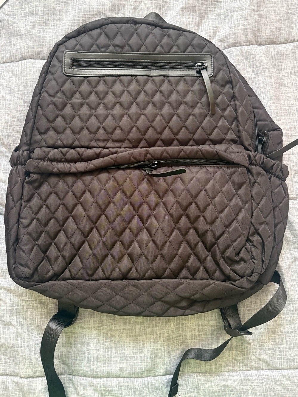 Quilted Backpack - Black
